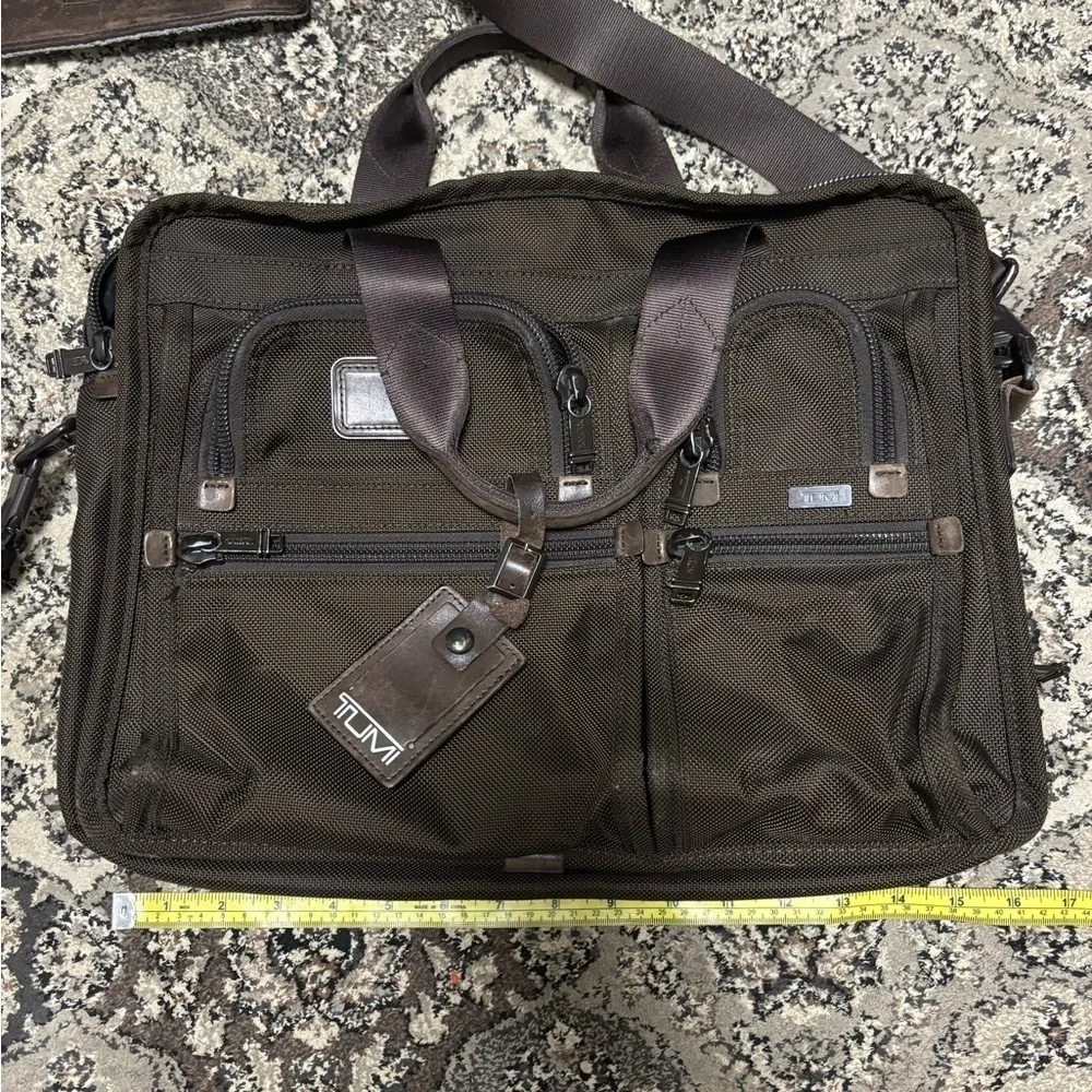 Tumi laptop bag brown